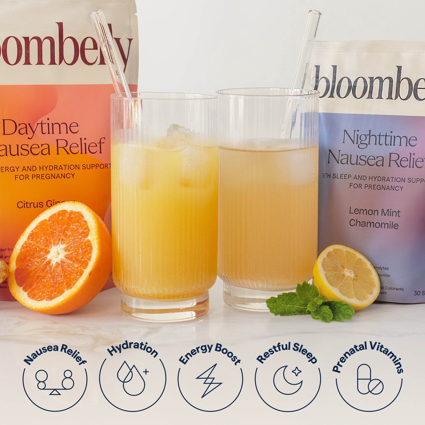 Daytime + Nighttime Pregnancy Support Drinks