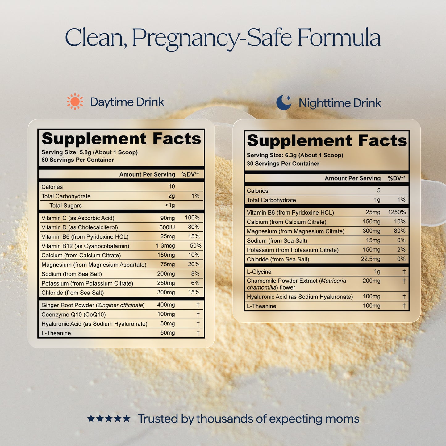 Daytime + Nighttime Pregnancy Support Drinks