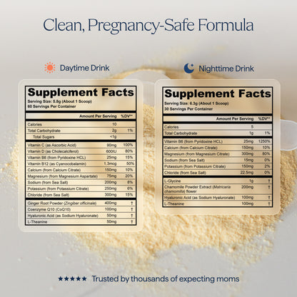 Daytime + Nighttime Pregnancy Support Drinks