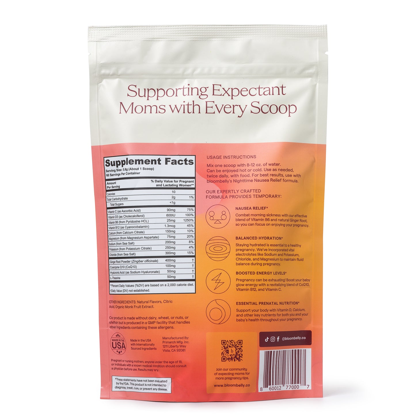 Daytime Nausea Relief with Energy and Hydration Support