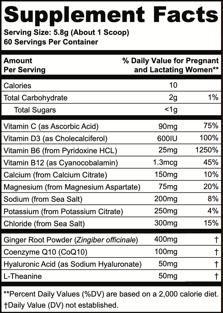 Daytime Nausea Relief with Energy and Hydration Support